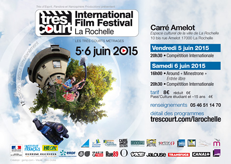 Festival International des Très Courts 2015 au Carré Amelot, La Rochelle